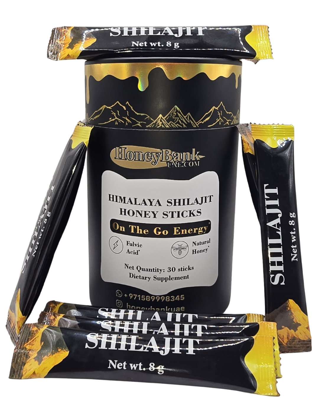 Himalayan Shilajit Honey Sticks (30 Days Supply)
