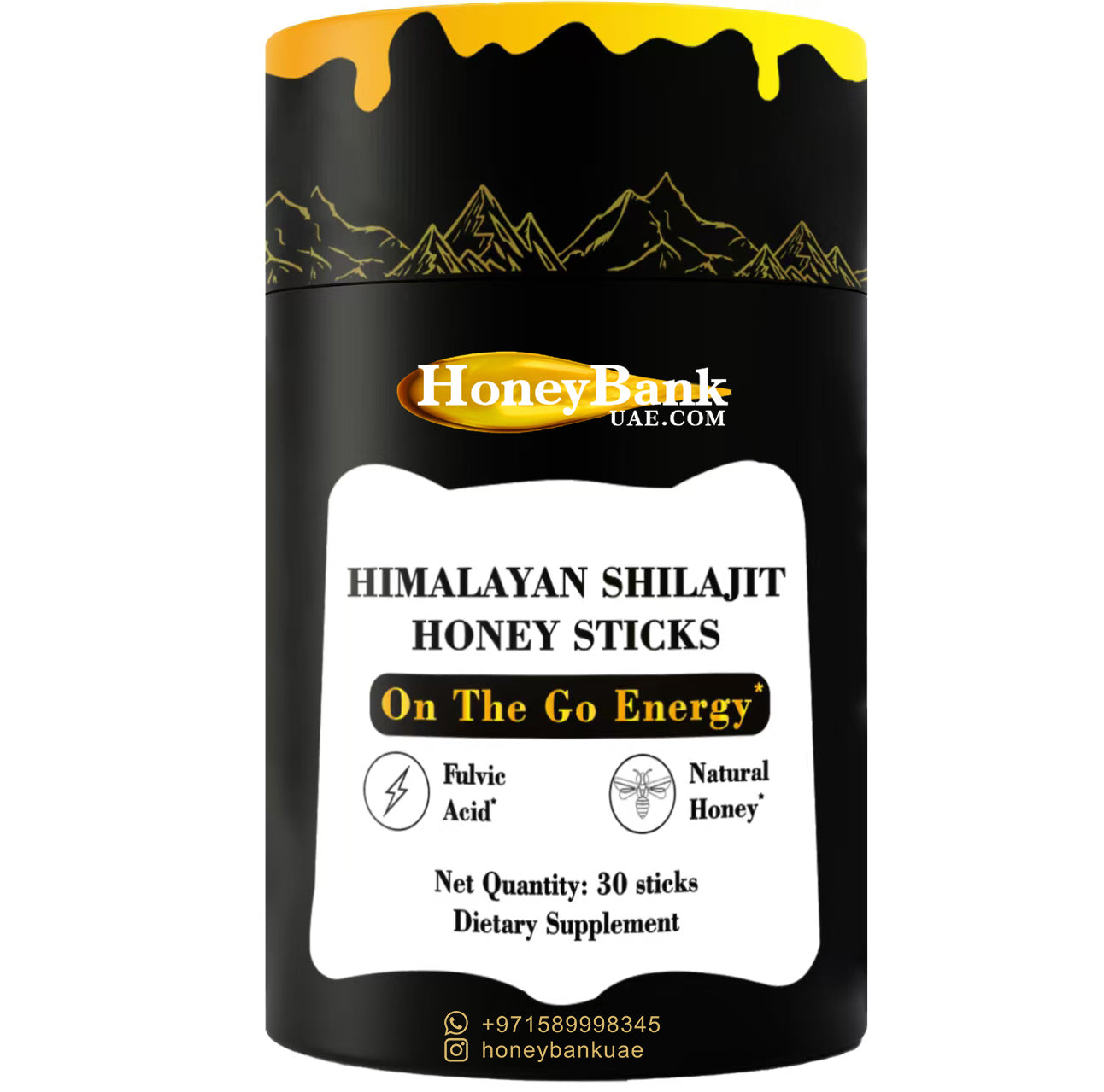 Himalayan Shilajit Honey Sticks (30 Days Supply)